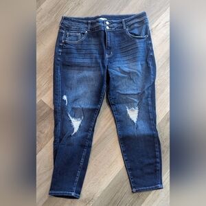 KanCan Distressed Dark Blue Women's Jeans